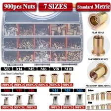 900pc Rivet Nut Kit-Rivnut Thread Setting Tool Nut Setter NutSert Riveter Metric