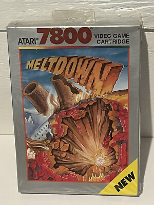 Meltdown Atari 7800 Empty Box Original Box Only No Cart 1990 Hangtab Cellophane