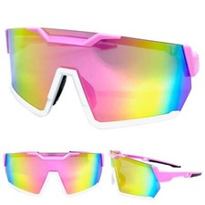 Classic Retro WRAP AROUND Biker Cycling Fishing Shield SUN GLASSES Big Frame C4
