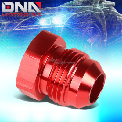 AN8 AN-8 FLARE BOLT RED ALUMINUM ANODIZED NUT PLUG BOLT LOCK FITTING ADAPTER