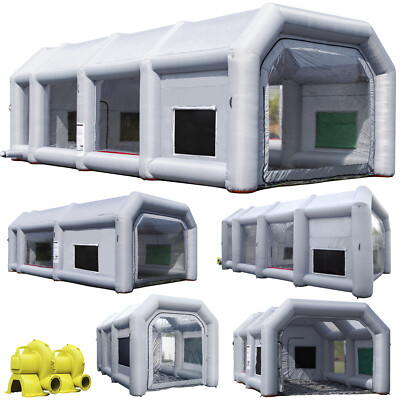 TKLoop Inflatable Spray Paint Booth Portable Mobile Job Tent 6 Sizes UL Blowers 