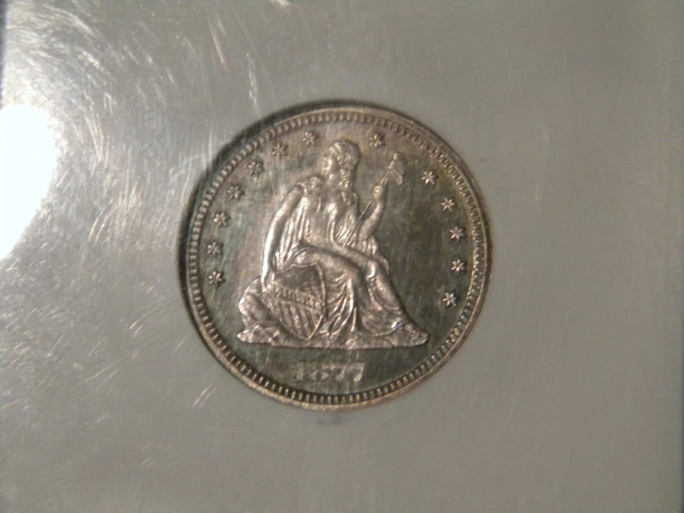 1877 Seated Liberty Silver Quarter PF64 NGC - Image 3 of 4