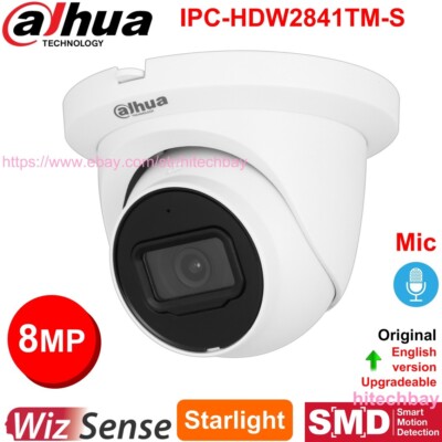 Dahua IPC-HDW2841TM-S 8MP Starlight Built-in Mic PoE IP Camera WizSense WDR SMD+