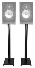 Black 37 Steel Bookshelf Speaker Stands For Energy CB-20 Bookshelf Speakers