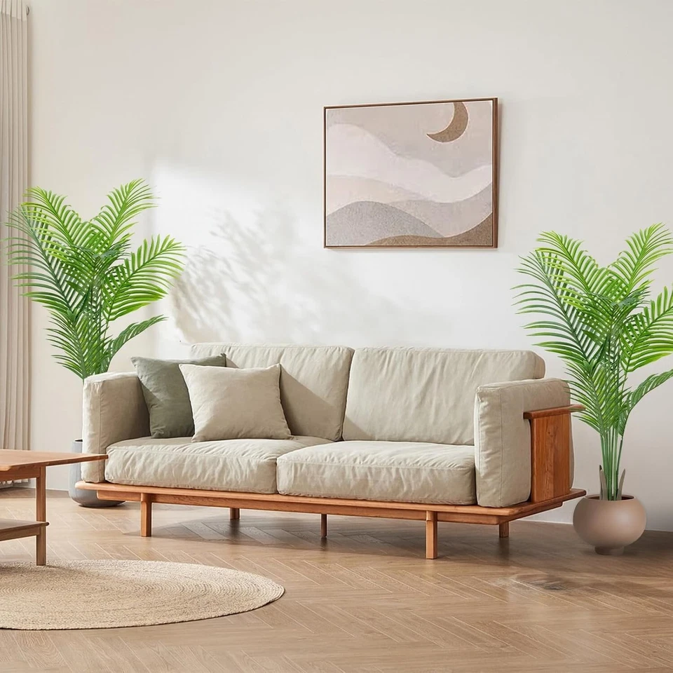 2-Pack Artificial Areca Palm Plant Tree Home Decor Realistic Green Silk - Image 4 of 4