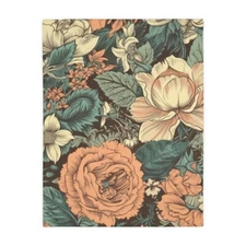 Vintage Floral Blanket Flower Pattern 30" x 40" Polyester Throw Blanket