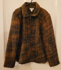 Christopher And Banks Women's Large Brown And Burnt Orange Speckled Jacket