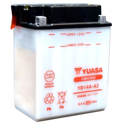 Yuasa Conventional YB14AA 12 Volt Battery For Polaris ACE 150 EFI 2015-2020