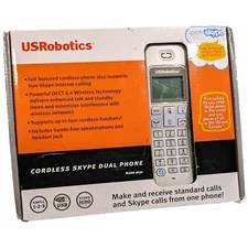 USB Internet Phone For Skype USR9630 Make Calls From Computer US Robotics Gray