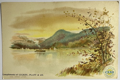 Victorian Trade Card Great Lakes Luckey Platt & Co Large Size Advertising 1890