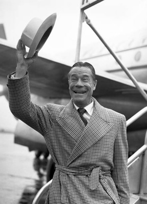 Joe E Brown Hollywood film actor comedian arrives London Airpo- 1949 Old Photo