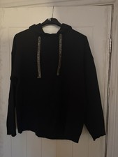 Primark Hoodie with Glitter Hood Strings Very Soft Material Size M 12-14