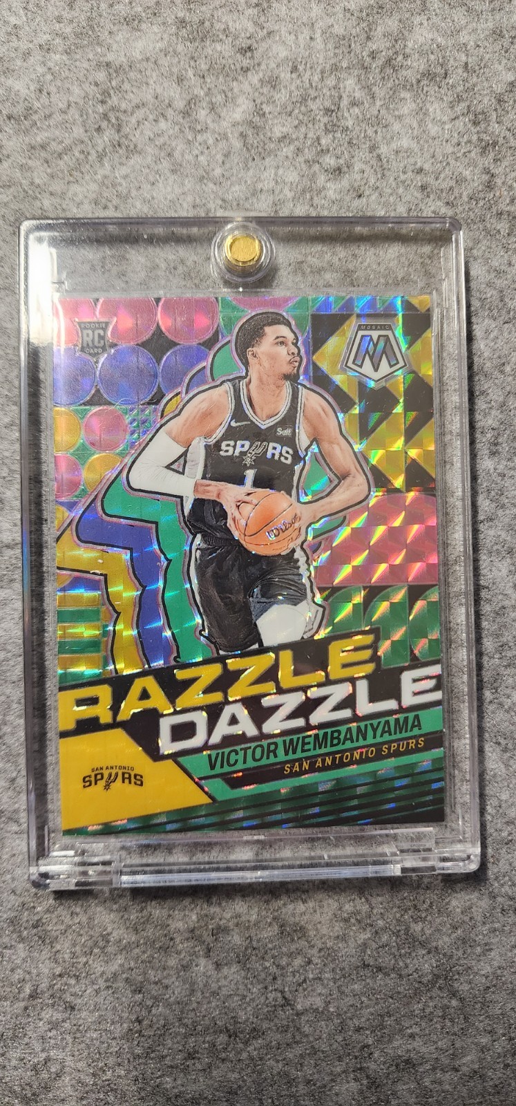 2023-24 Mosaic Victor Wembanyama Razzle Dazzle RC Rookie #9 Spurs SSP