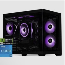 Intel i5-12400F Gaming Tower PC, RTX 4060, 32GB RAM, 932GB SSD, RGB Lighting