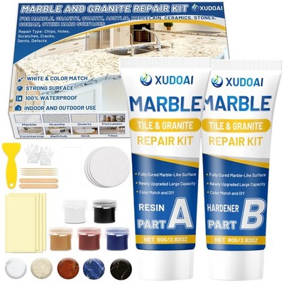 Marble and Granite Repair Kit (Color Match), 160g/5.64oz Quartz Countertop Re...