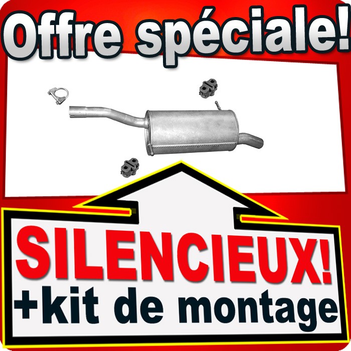 Ligne d'échappement Citroën Berlingo Peugeot Partner 1.6HDi 2008 tube silencieux arrière