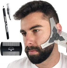 Beard Shaper & Beard Shaping Tool for Men, Beard Lineup Guide Template, Perfect 