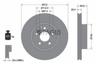 2X Pagid Bremsscheibe InnenbelüFtet Ø312Mm FüR Mercedes-Benz E-Klasse T-Model