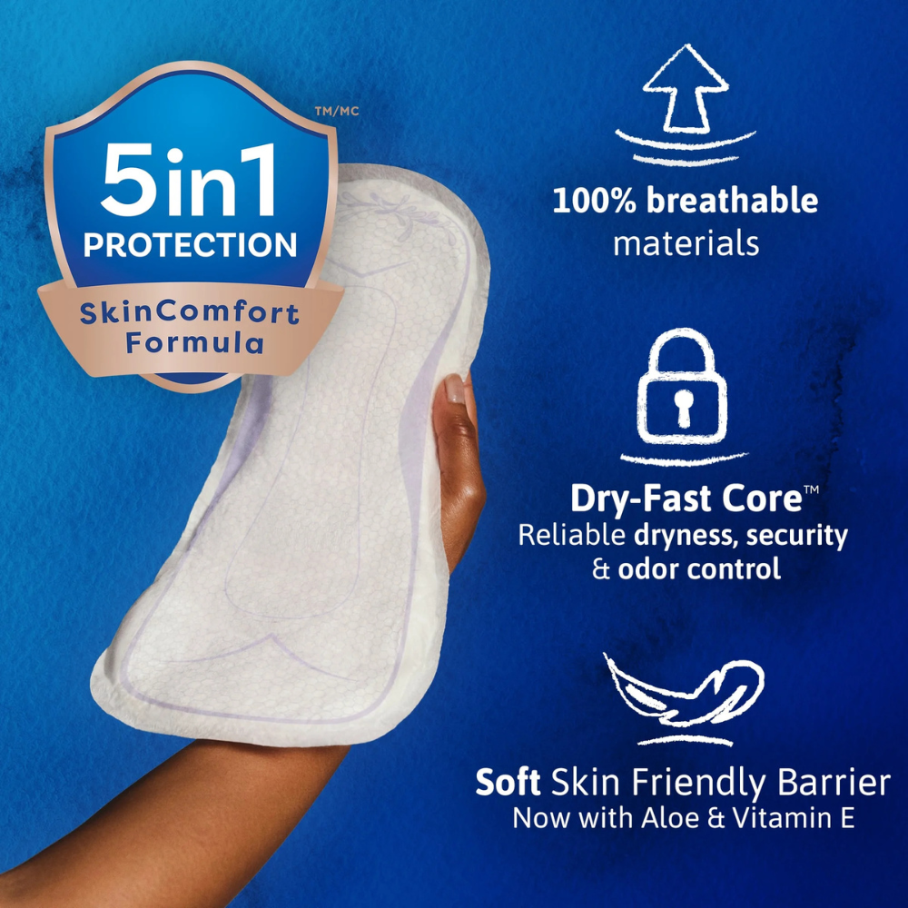 Tena Sensitive Care Extra Coverage Overnight Incontinence Pads for ...