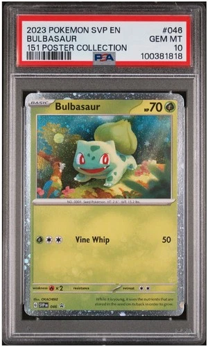 Bulbasaur 046/165 151 Poster Collection Pokemon PSA 10