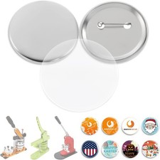 200 Sets of 44mm Metal Button Supplies Parts for Button Maker Hand Press Roun...