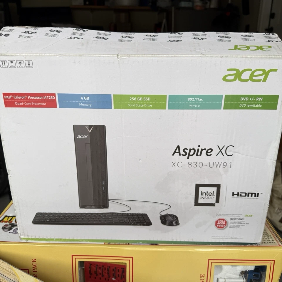 Acer Aspire XC-830-UW91 Desktop Open Box Never Set Up Or Used - Image 4 of 4