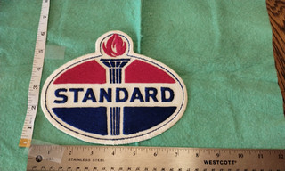 Vintage Large Standard Gasoline Oil Back patch USA Only