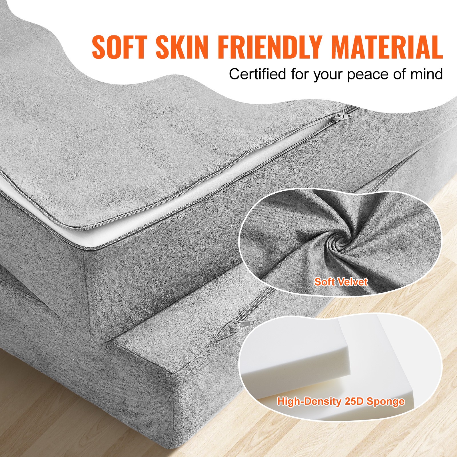 Sofa enfants modulaire 15 pièces géométriques mousse haute densité