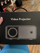Black Desktop Video Projector, Compact Design, Ideal for Home or Office Use