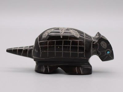 Russell Shack (d) Black Marble Zuni Armadillo Fetish