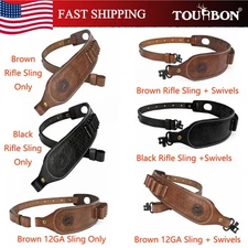 TOURBON Leather Gun Sling Swivels Ammo Holder Rest Hole in US-Multiple Choices