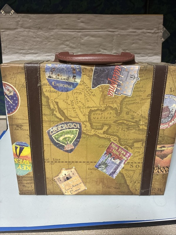 Map Of The World Case.  Store Your Makeup, Jewelry, Endless Possibilities,