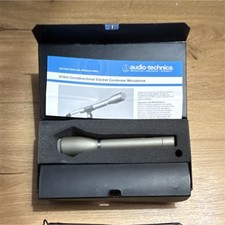 Audio-Technica AT801 Omnidirectional Condenser Microphone Silver On/Off Switch