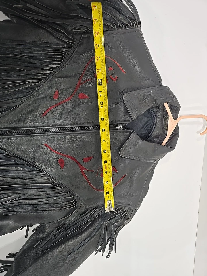 Chaqueta De Colección Route 66 Rosa Volantes Cuero Moto Retro Rockabilly Talla XS Foto 4 de 4