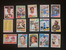 Lot Of 15 - ASST TOPPS BASEBALL CARDS 1969 1970s to 1985 HOF STARS RC GRIFFEY ++