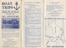 Cruise Waters of Fishers Island Sound Aboard M/V Adventure Boat Trips Brochure