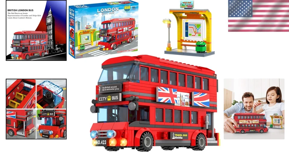 Classic Red Double-Decker London Bus Station Set - Engaging Roleplay Starter - Image 2 of 4