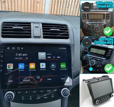 For Honda Accord 7 2003-2007 Apple CarPlay Android 15 Car Stereo Radio GPS Wifi