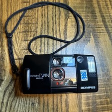 Olympus Infinity Twin Quartz Date AF 35mm 70mm Weatherproof Camera -Untested