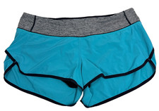 Lululemon Speed Up Shorts Women's Size 8 Teal 2.5" Inseam Lined Running EUC