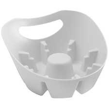 Universal Plunger Holder Drip Tray for Bathroom Floor Sanitary Storage White
