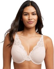 NWT Bali Womens Lace Underwire Bra, One Smooth UComfortStretch Full-Coverage,36C