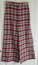 70s JC Penney Flare Plaid Bell Bottoms Pants Sz 10 Hippie 26" Waist GROOVY