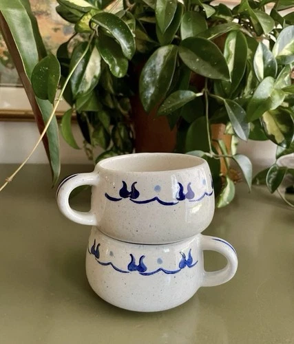 Vintage Metlox Poppytrail Homestead Provincial Set of 2 Coffee Mugs Cups