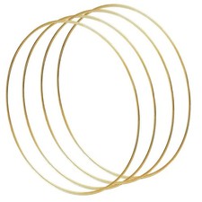 4 Pack 10 inches Metal Floral Hoop, Gold Wreath Rings for Craft Macrame Rings...