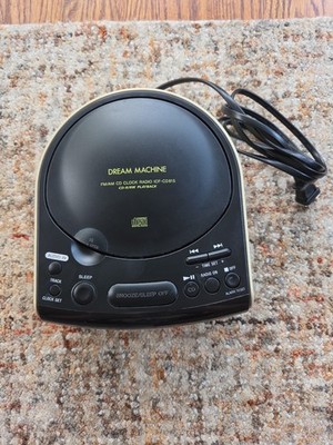 Sony Dream Machine ICF-CD815 CD Player Dual Alarm Clock Radio Tested Works!