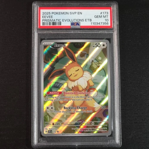 PSA 10 GEM MINT Eevee 173/SVP Black Star PROMO Prismatic Evolutions ETB Pokemon