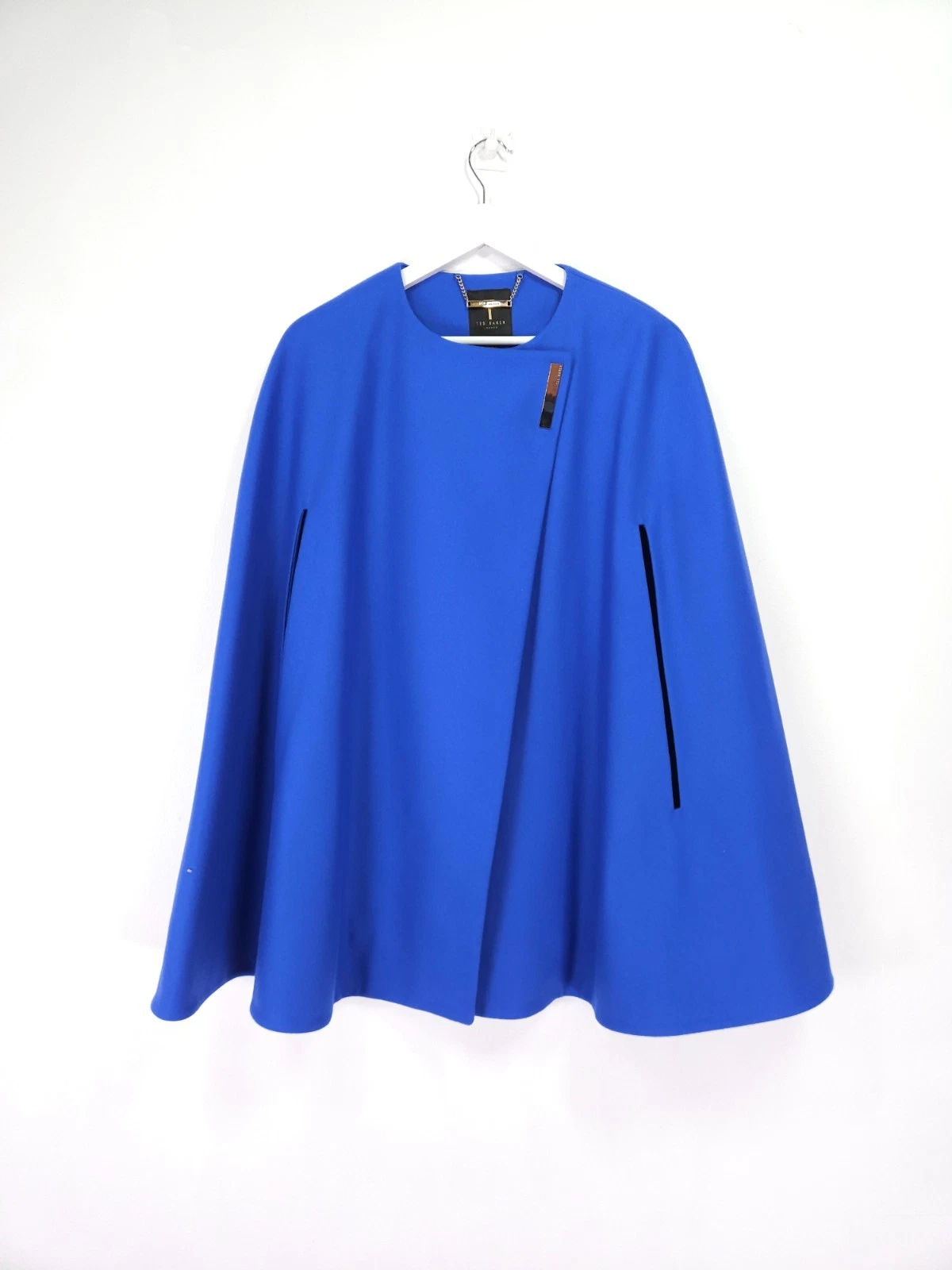 Ted Baker Vickiye Cape Small Cobalt Blue Wool Cashmere Batwing Jacket Poncho