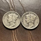 1938 S & 1943 D - Silver Mercury Dime - 1/18/26 Auction - Lot #1481
