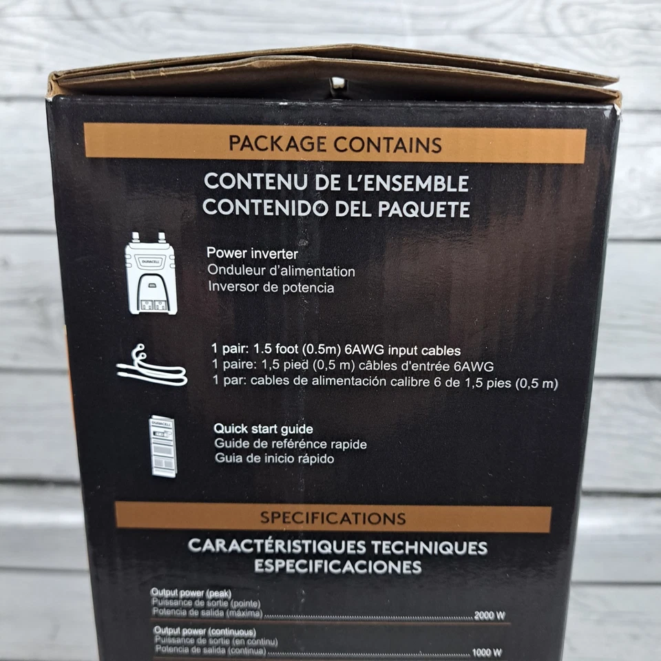 Duracell High Power Inverter 1000 Watt NEW - Image 2 of 4